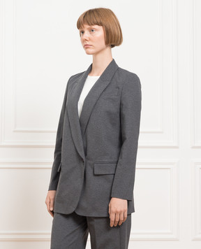Brunello Cucinelli Сірий жакет з ланцюжком моніль M0R242204P