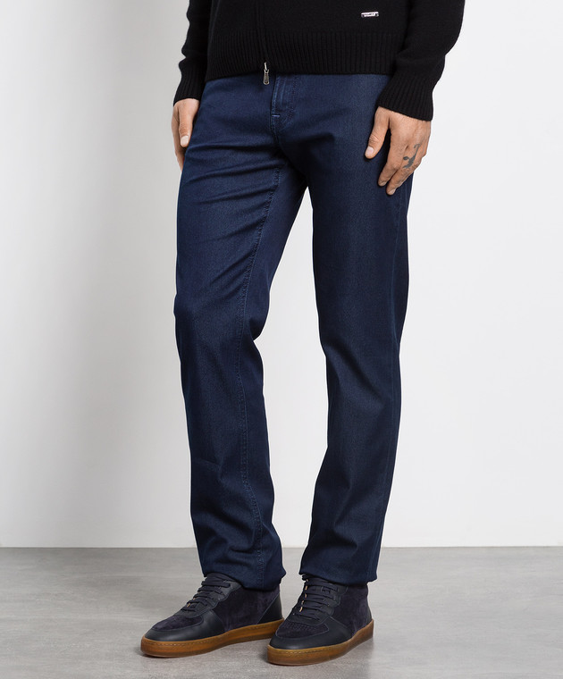 Stefano Ricci Сині джинси з вишивкою логотипу MFT22R1080Z901BL зображення 3