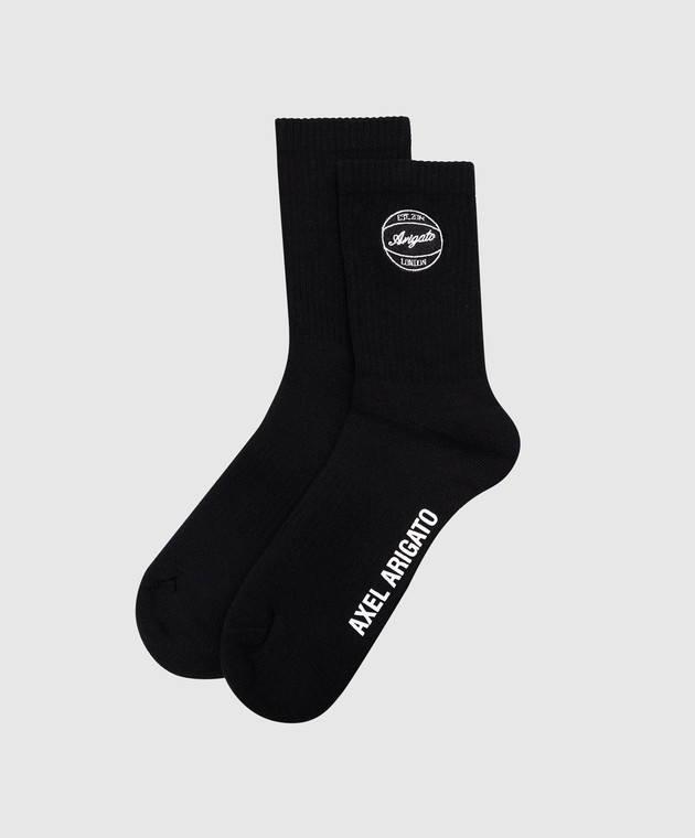 Axel Arigato Black Dime socks with logo embroidery X1544001 image 2