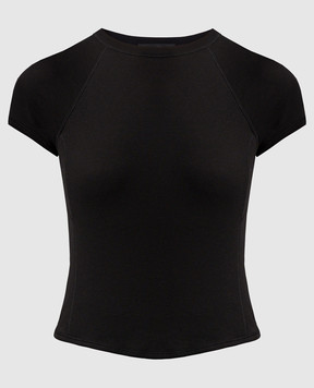 Helmut Lang Черная футболка асимметричного кроя N10HW512