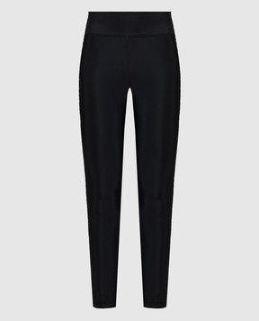 Versace Jeans Couture Черные леггинсы с брендированными лампасами 76HAC114J0128