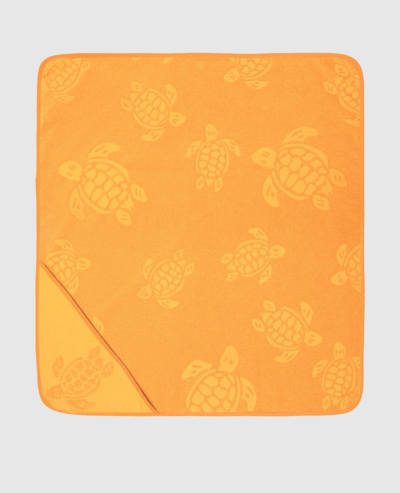 Children's orange towel Santou in a pattern