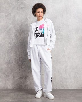 Palm Angels Белые джогеры I Love PA PWCH006S23FLE002