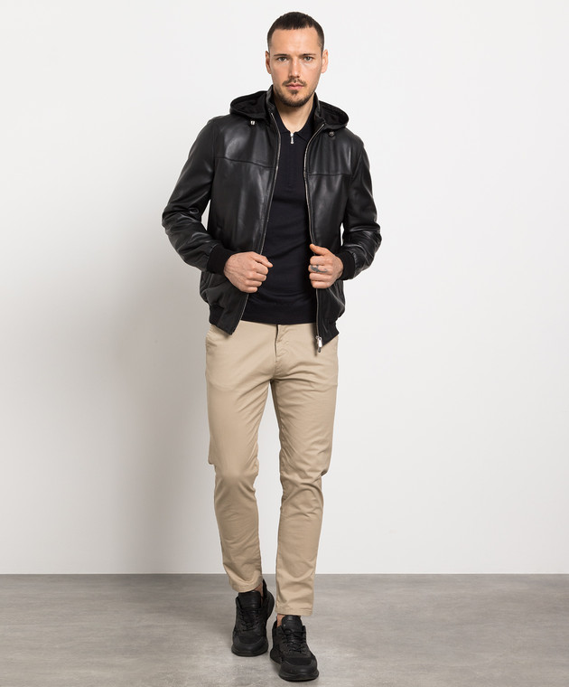 Enrico Mandelli Black leather jacket A6T9135921 buy with Czech