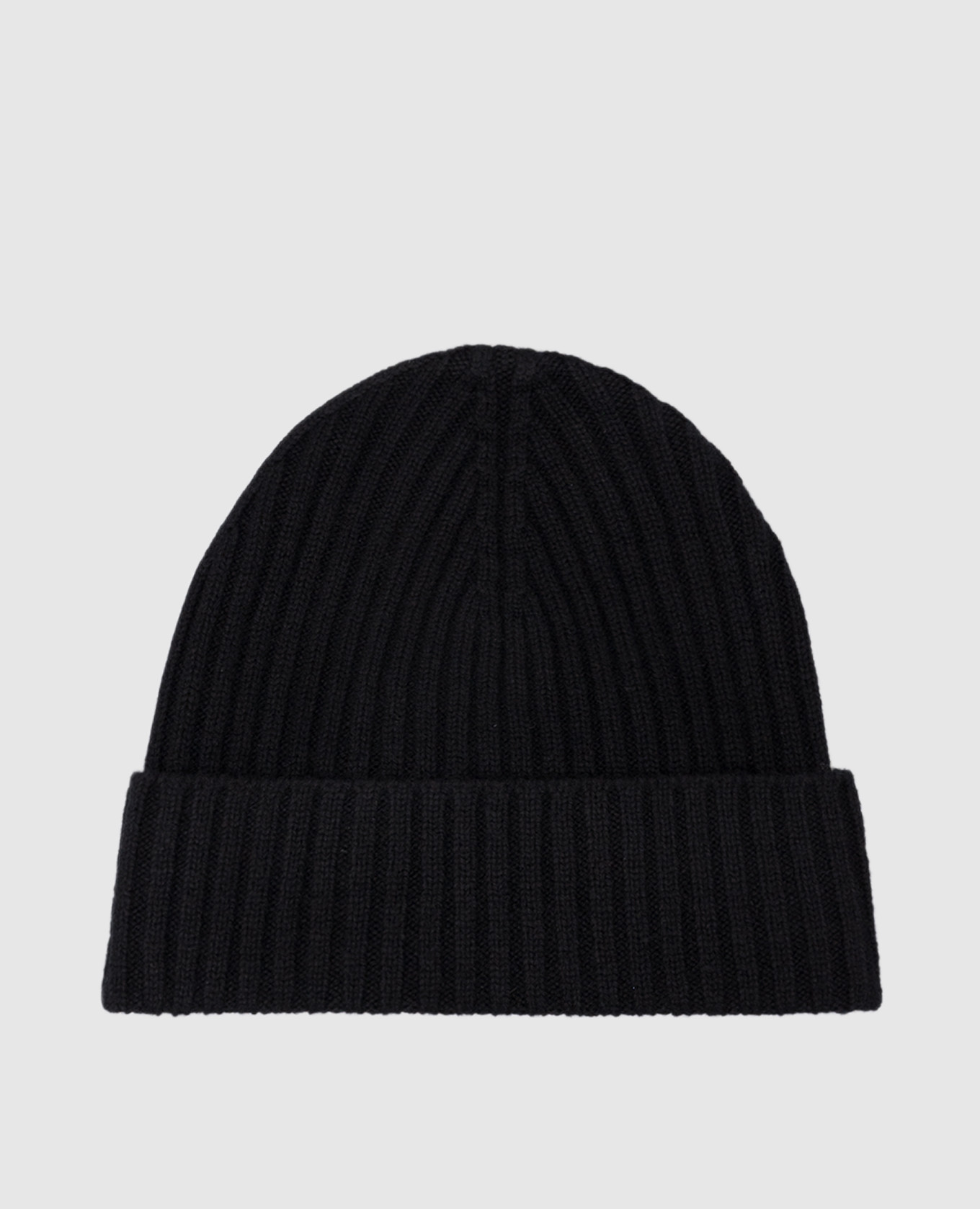 Black cap made of wool and cashmere