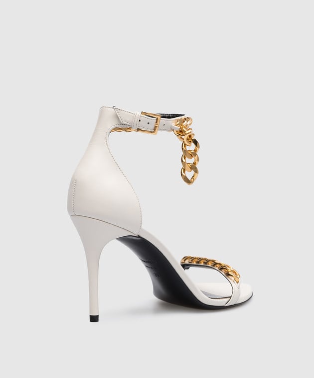 Tom Ford White leather sandals with a chain W3080TLCL002 image 3