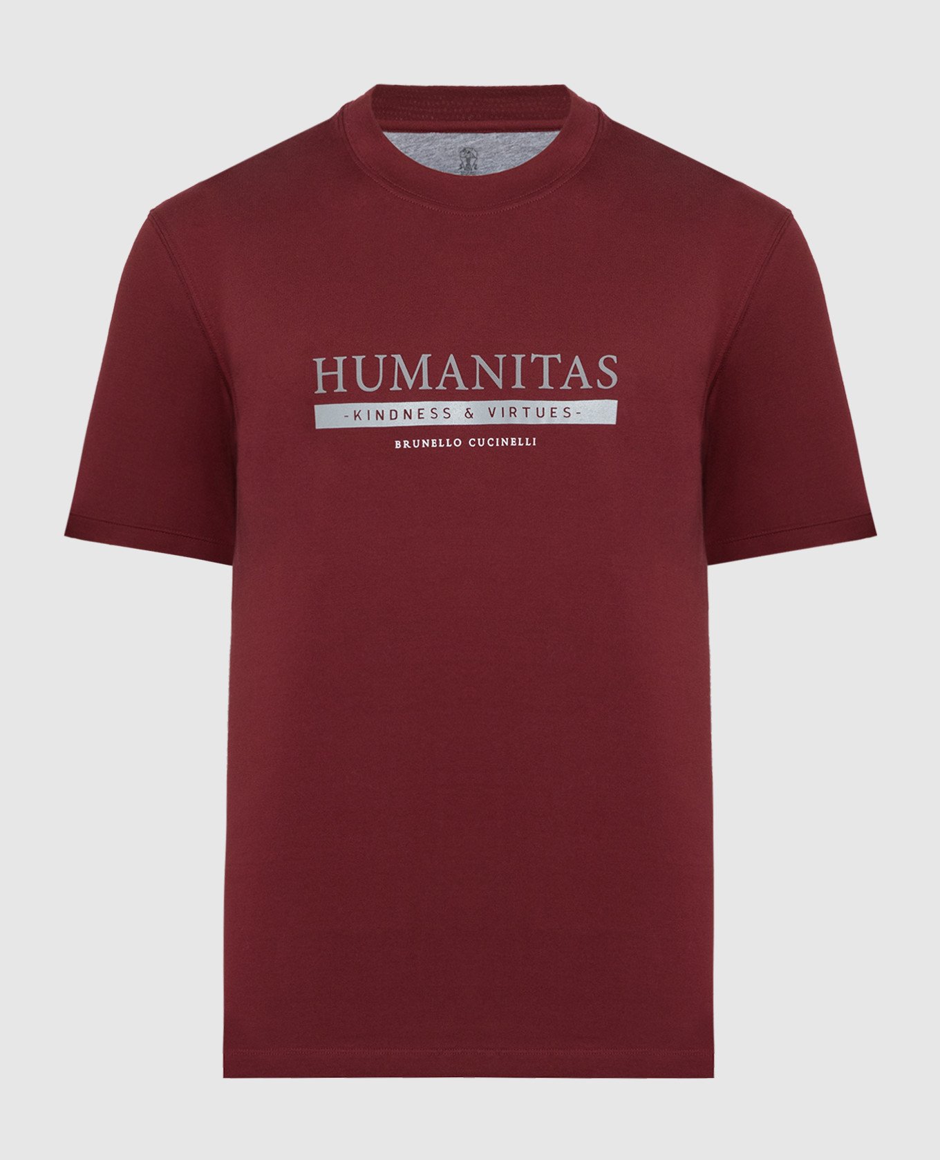 Burgundy T-shirt with a print