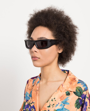 Off-White Черные солнцезащитные очки Volcanite с логотипом OERI074S23PLA001