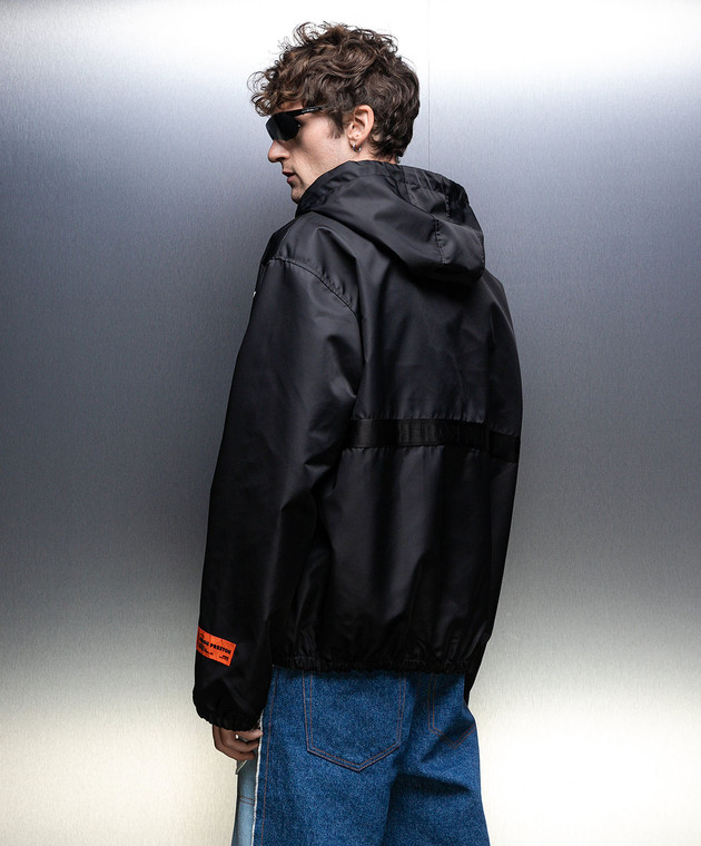 HERON PRESTON トラックジャケット XL Heron Preston - Черная ветровка с контрастным принтом логотипа