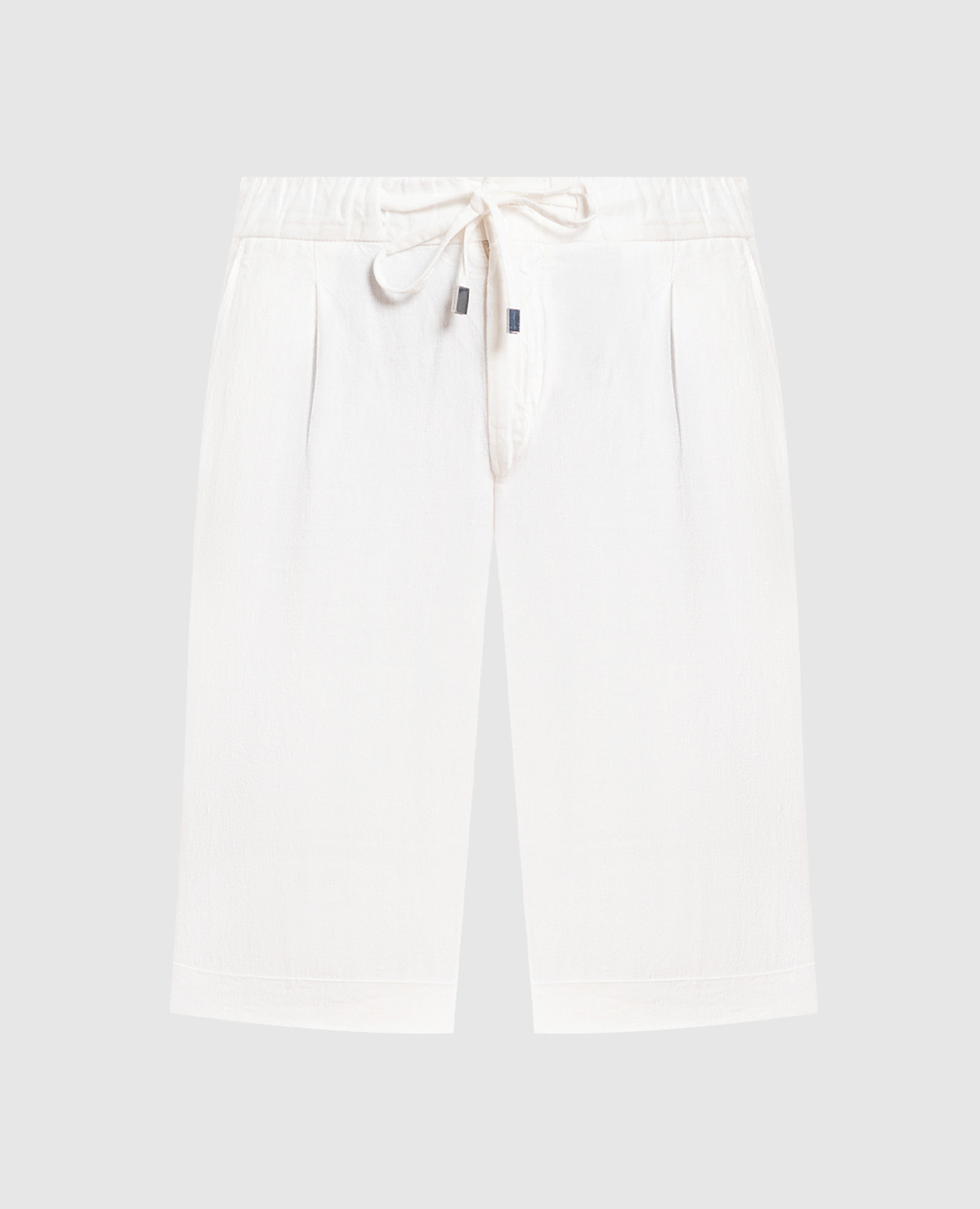 Enrico Mandelli - White linen shorts GYMSHO4562 buy at Symbol