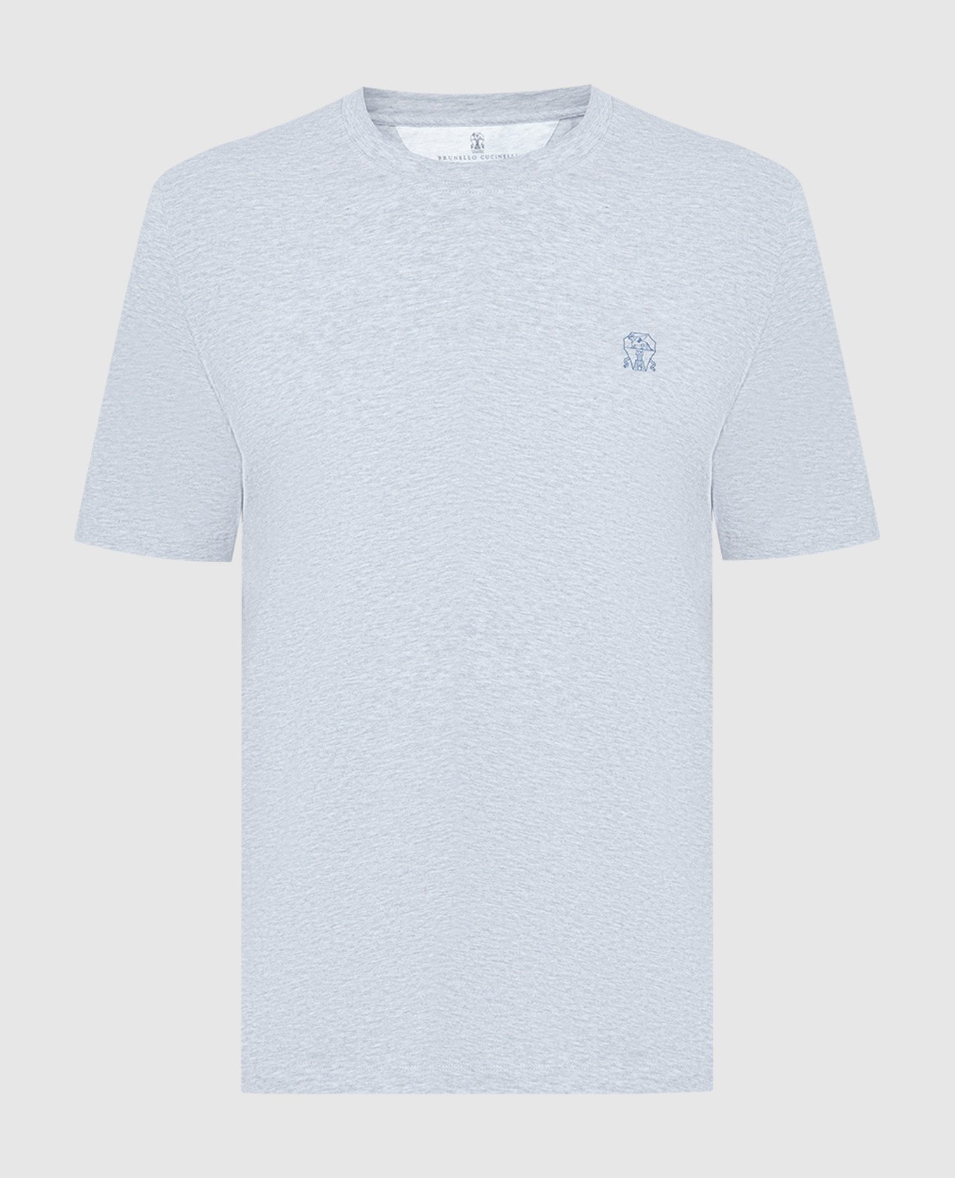 Gray t-shirt with logo emblem print