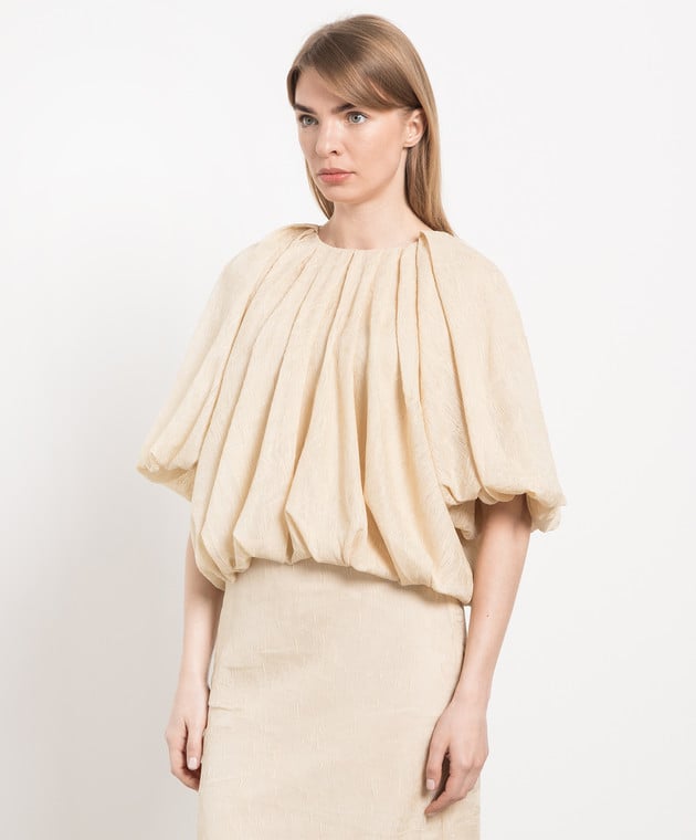 CO Beige blouse with a reaper effect 2068OPLS image 3