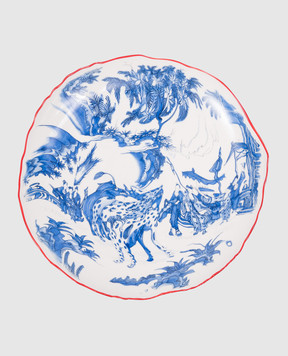 SELETTI Белая обеденная тарелка Chinoiserie с узором 11203