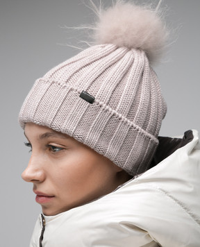 Woolrich Сіра шапка з вовни з хутром CFWWAC0163FRUF0428
