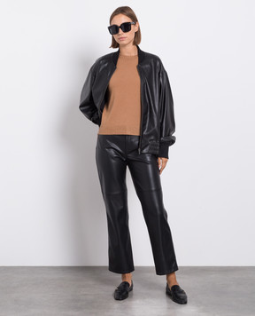 Twinset Коричневий джемпер з кристалами 232TP3400