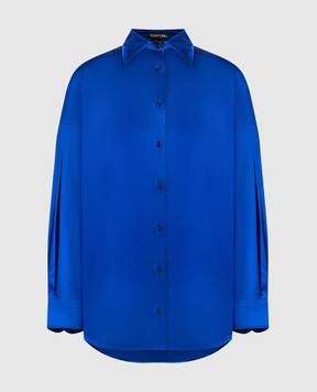 Tom Ford Синяя блуза из шелка CA3211FAX881