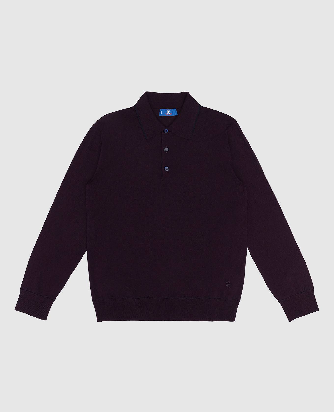 Children's purple wool polo shirt