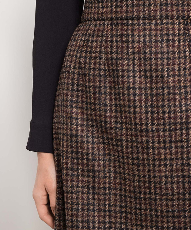 Dolce&Gabbana Brown skirt with a houndstooth pattern F4BL9TFQMH3 image 5