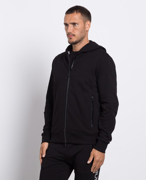 Moncler Черная спортивная кофта с логотипом 8G00047V8183