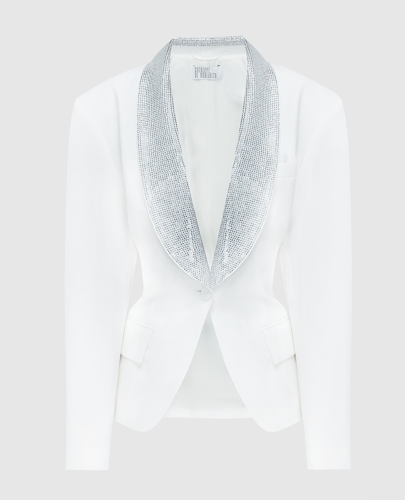 White wool jacket with crystals