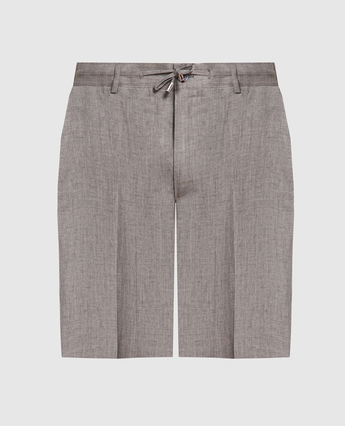 Gray linen shorts