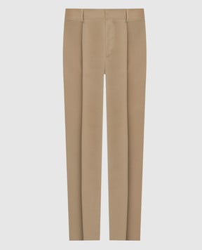 Valentino Коричневые брюки из шерсти и мохера 4V3RBK7525S