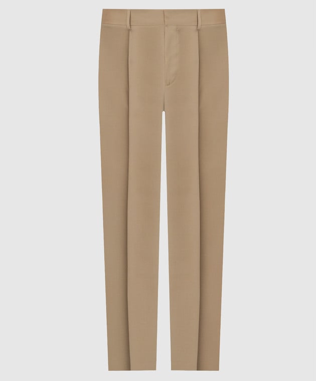 Valentino Brown wool and mohair trousers 4V3RBK7525S
