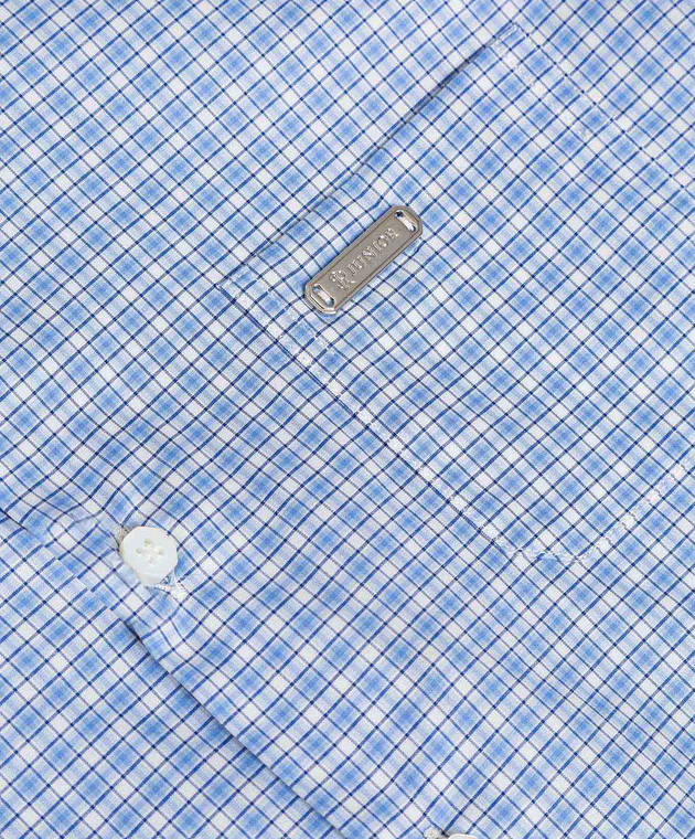 Stefano Ricci Children's blue checked shirt YC003559LJ1775 image 3
