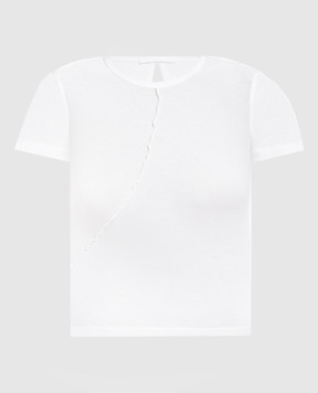 Helmut Lang Біла футболка в рубчик N05HW522