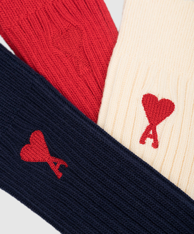 Ami Paris Набор носков с логотипом USC606379 изображение 3