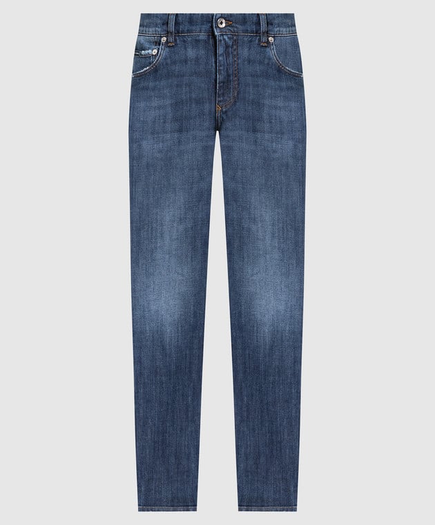 Dolce&Gabbana Blue slim jeans with a distressed effect GY07CDG8JT2
