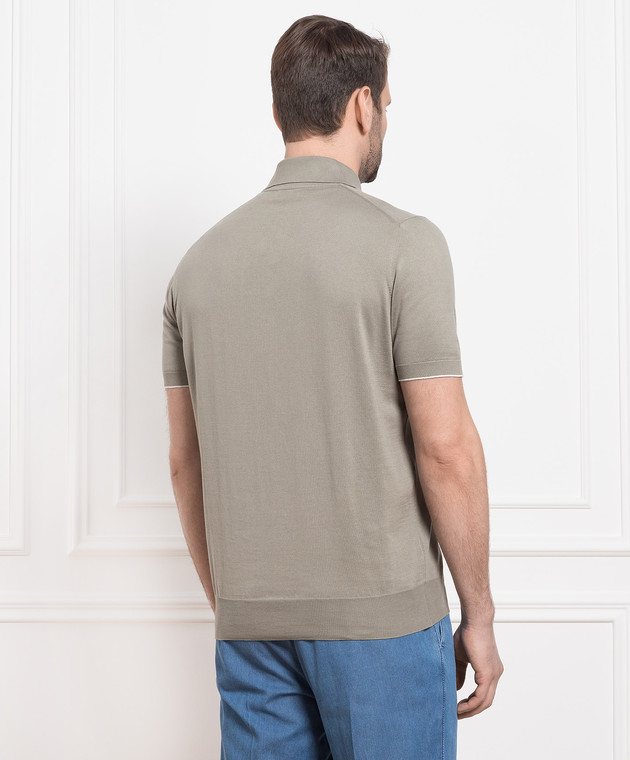 Brunello Cucinelli Поло цвета хаки M29800125 изображение 4