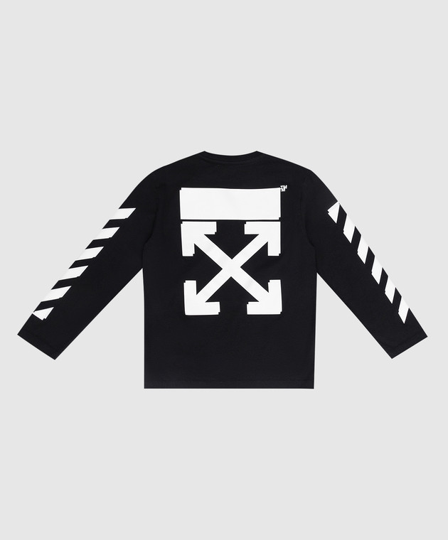 Off-White Children's black jumper with contrasting logo print OBAB001S22JER001 image 2