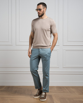 Marco Pescarolo Голубые чиносы с шелком SLIM804900