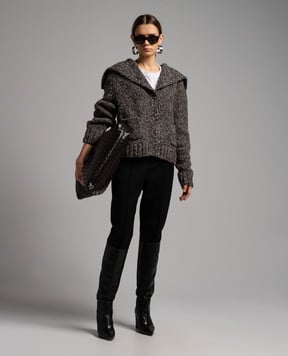 Bottega Veneta Чорні штани зі штипками 736493V3F90