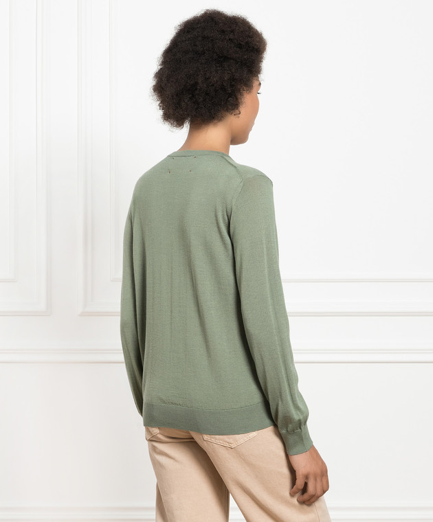 Babe Pay Pls Green wool, silk and cashmere jumper MD9441318410R image 4