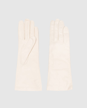Caridei Білі шкіряні рукавички 97