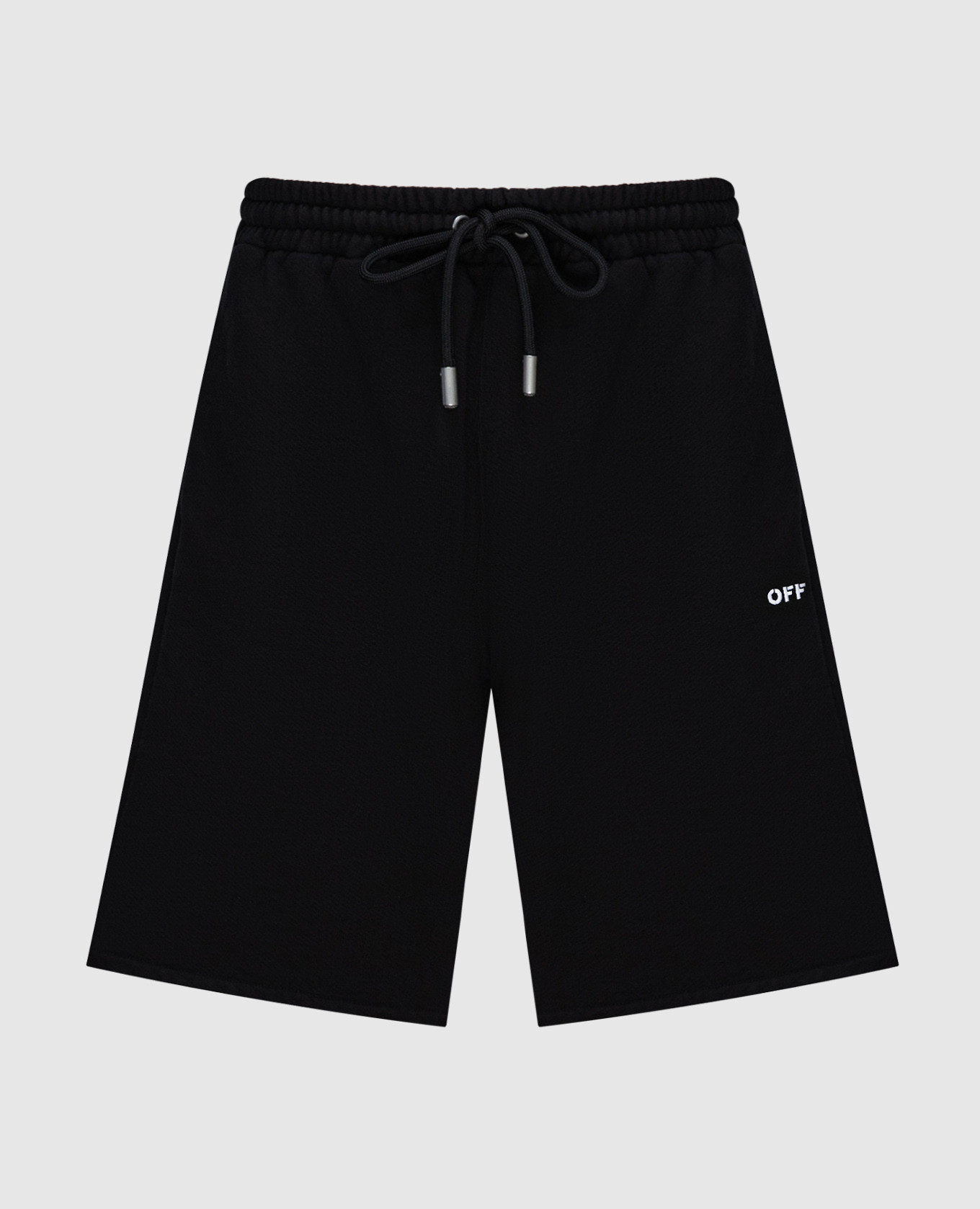 Black shorts with logo embroidery