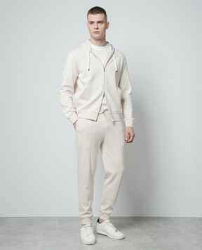 Brunello Cucinelli Бежевая спортивная кофта M0T359069G