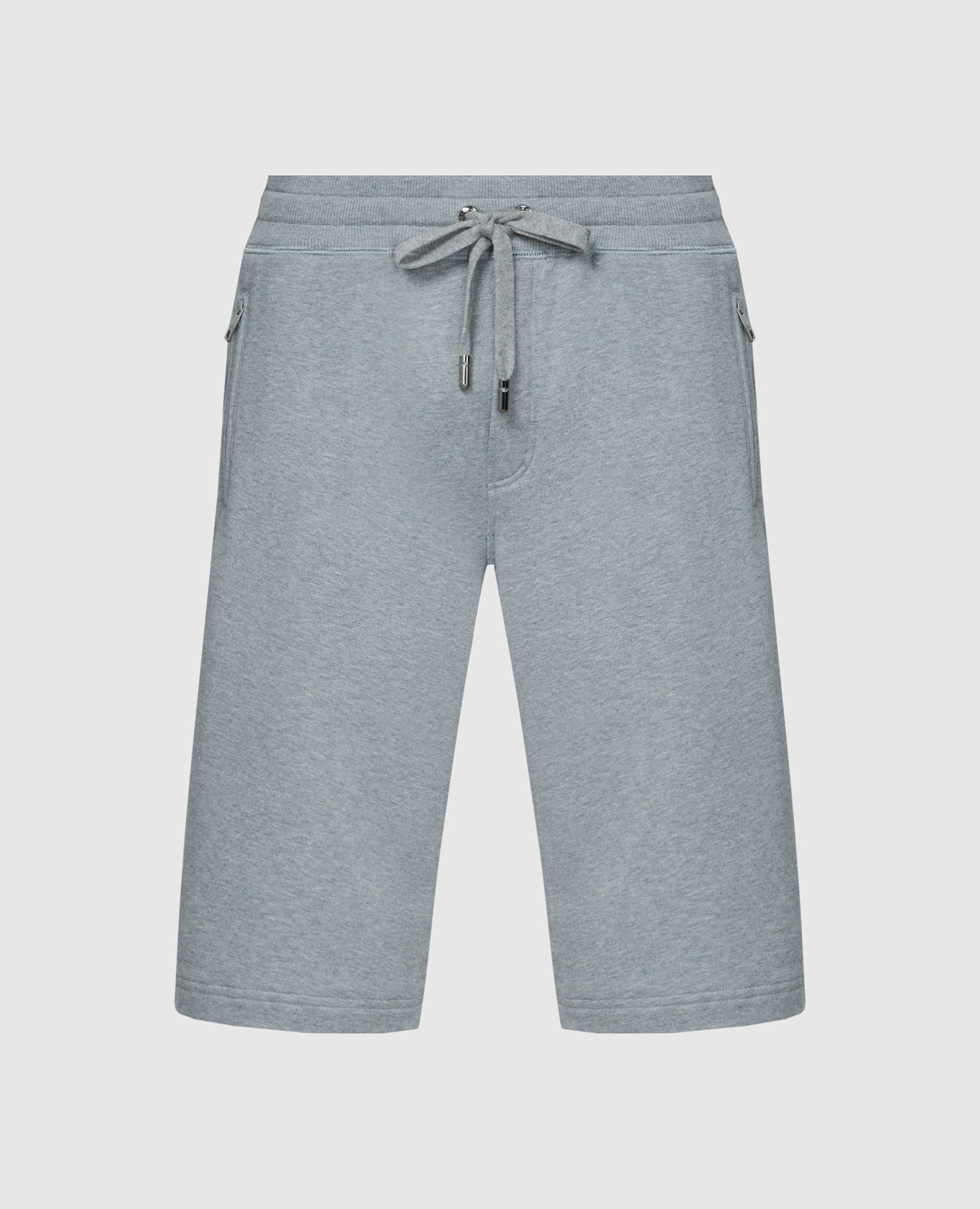 Gray shorts with logo patch