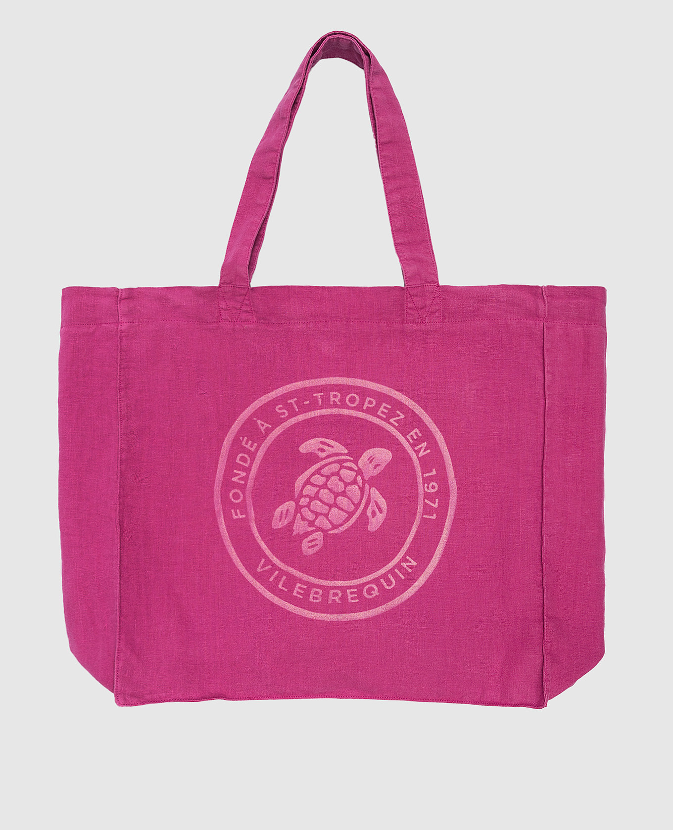 Babel pink logo print beach bag