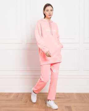 Givenchy Розовые джогера с фактурным логотипом BW50VZ3YA2