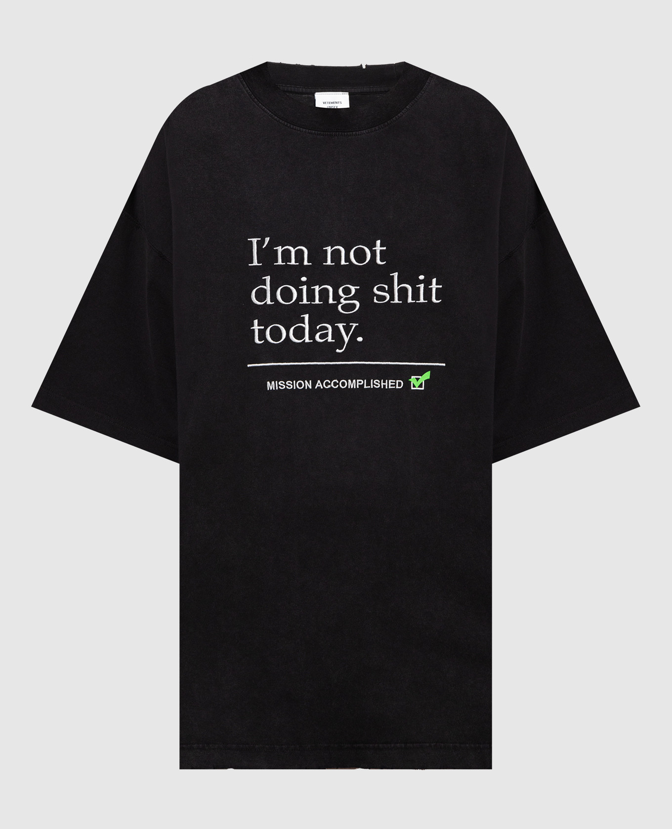 

Черная футболка с винтажным эффектом, Черный, Футболки