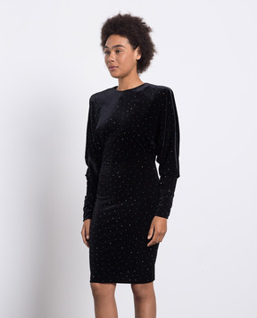 ALEXANDRE VAUTHIER Черное платье с кристаллами 233DR1960B1951I10