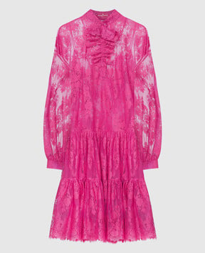 Ermanno Scervino Рожева сукня міді з мереживом D442Q327SYJ