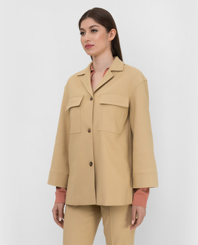 Loro Piana Бежевый жакет Nives с разрезами FAM0984