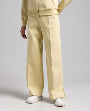 Jil Sander Жовті штани з розрізами J02KA0160J20054