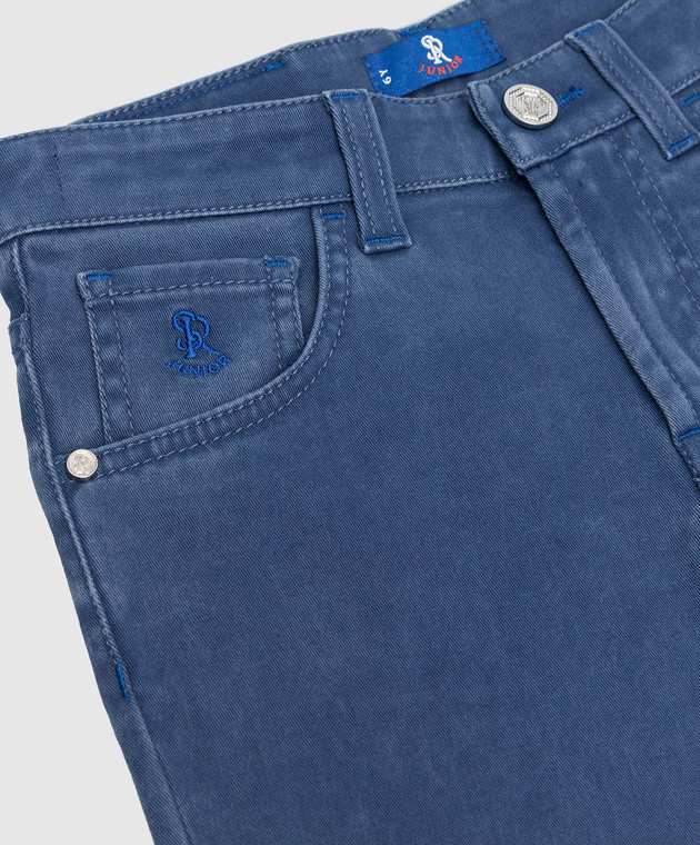 Stefano Ricci Дитячі сині джинси з логотипом YFT6401110T93 зображення 3