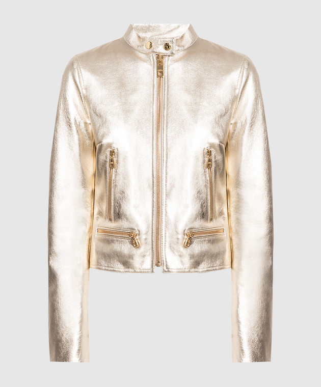 Dolce&Gabbana Golden leather jacket F9G30LFUL5S