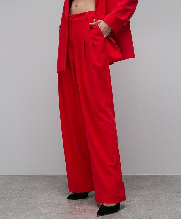 Twinset Червоні штани з металевим логотипом 232AT2033 зображення 3